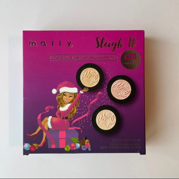 Mally Beauty Sleigh It Effortlessly Airbrushed Highlighter Trio Brand New - Picture 8 of 8